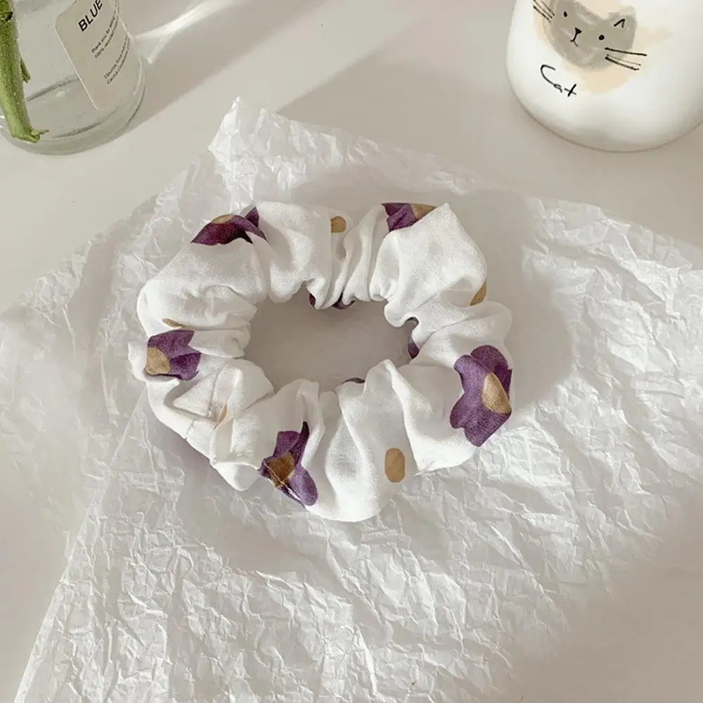 Цветочная ткань для девочек широкая резинка волос высокоэластичная лента