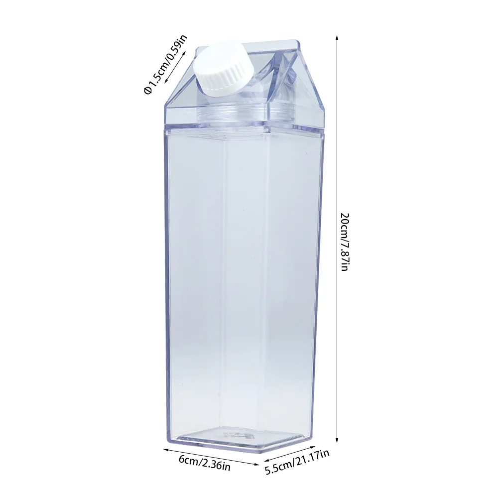 

Clear Milk Shape Water Bottle Kitchen Leakproof Creative Transparent Milk Water Bottle Drinkware Outdoor Climbing Tour Camping