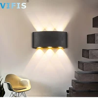 modern led wall light for bathroom aluminum outdoor indoor wall lamps ip65 up down light for bedroom bedside light 2w4w6w