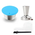 Многоразовая Капсульная капсула, подходящая для кофейной машины Dolce Gusto, цветная синяяметаллическая Капсульная чашка из нержавеющей стали