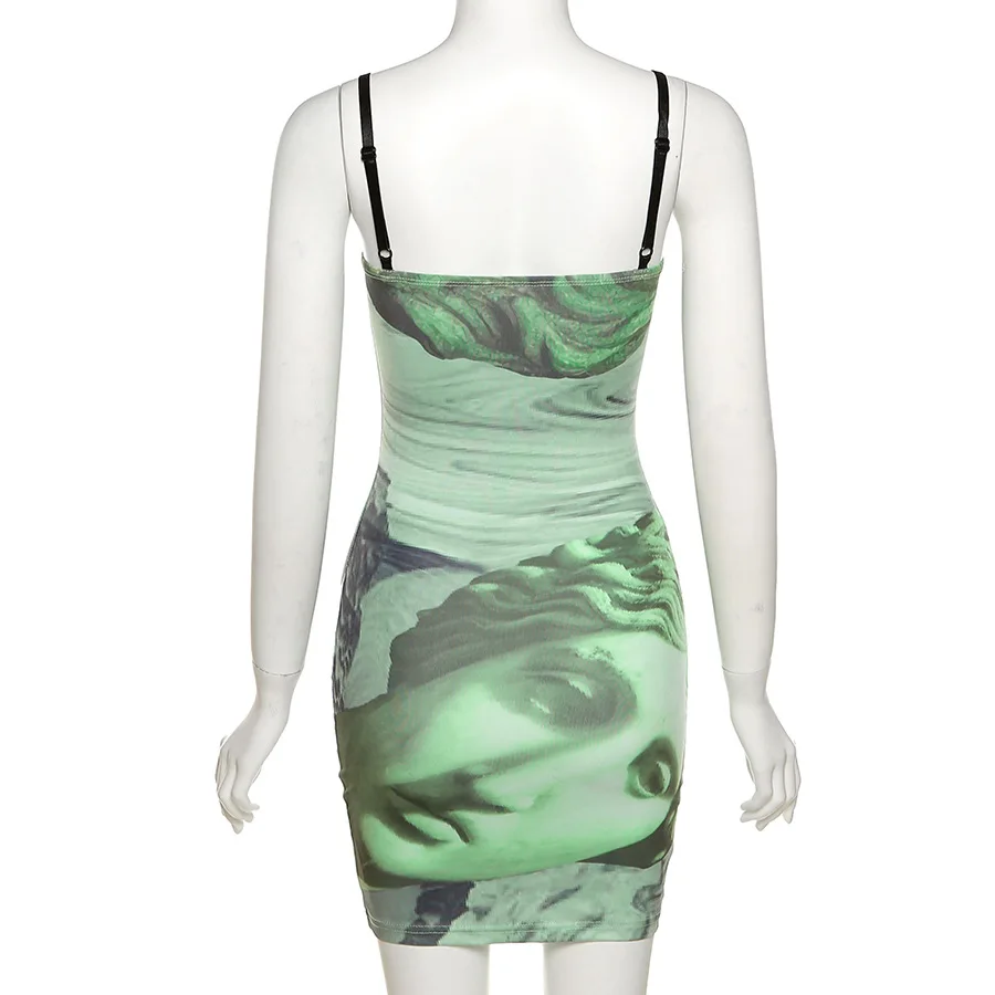 

Summer Dresses For Women 2021 Square Neck Sleeveless Dress Party Sexy Mini Robes Y2k Robe Femme