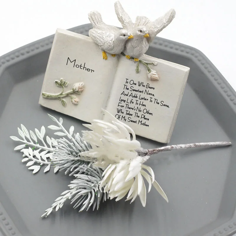 Nordic Яркие искусственные растения с цветами из пластика в виде цветов и листьев