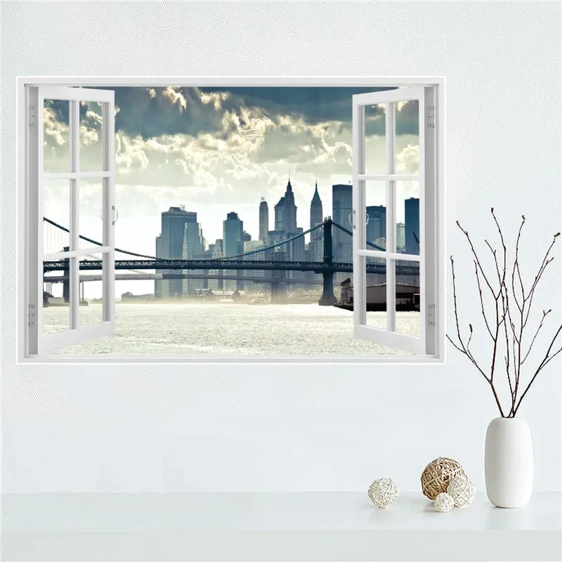 Изготовленный на заказ Новый город Йорк окон skyline плакат холсте из ткани
