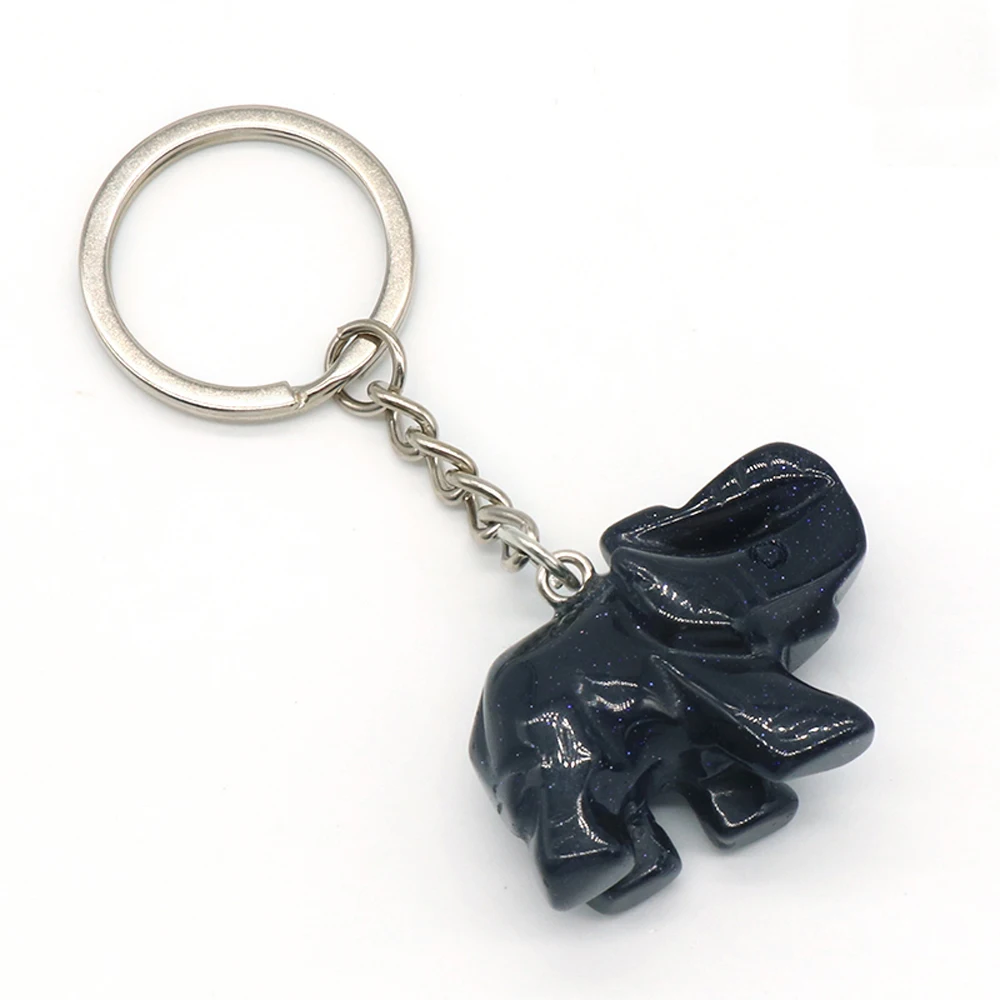 Брелки из натурального камня в форме слона розовый кварц красный агат брелок для