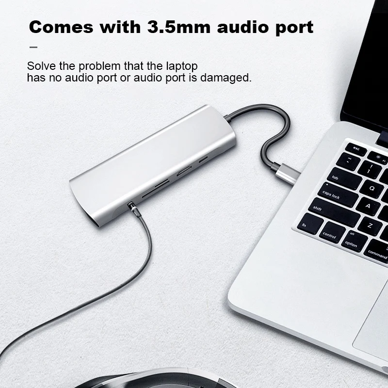 10 в 1 Тип C к HDMI многофункциональная док станция для MacBook usb хаб PD Быстрая