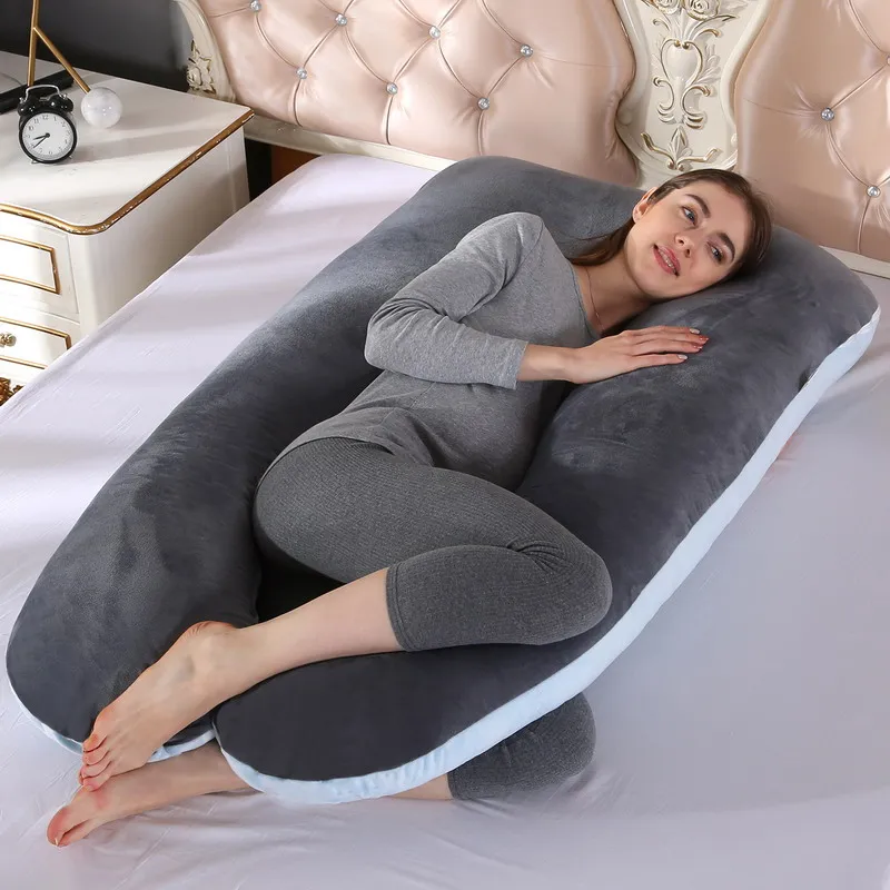 Almohada para mujeres embarazadas, coj&iacute;n de 116x65cm para embarazadas, soporte de maternidad para amamantar para dormir-1