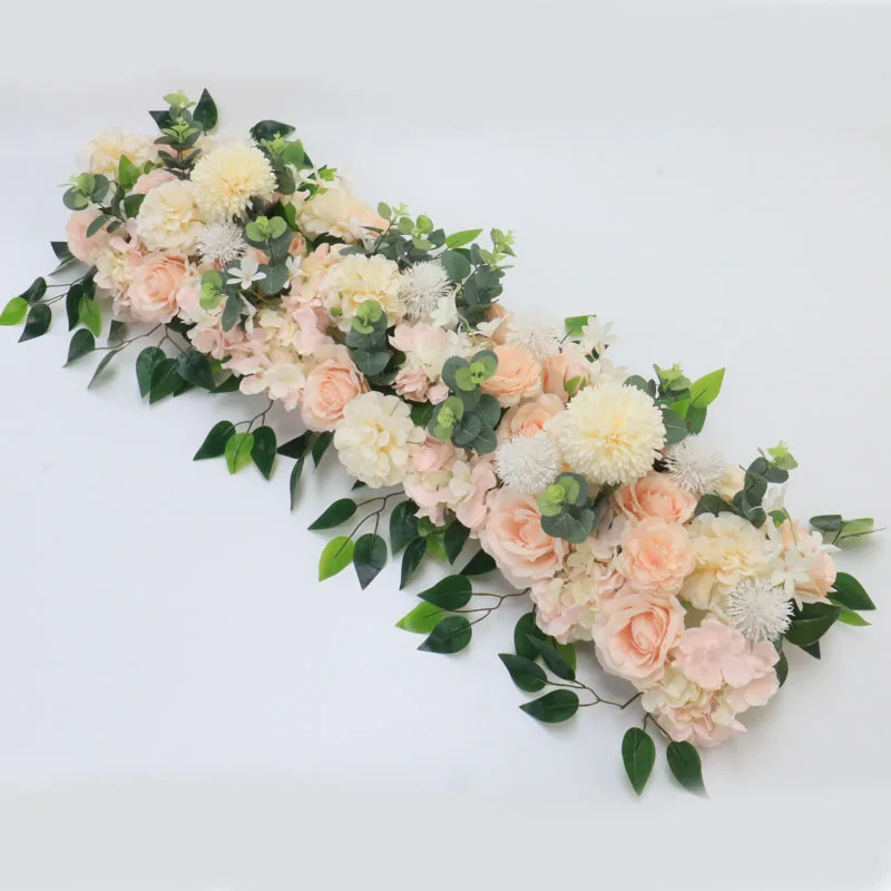 50/100 см DIY свадебный цветок стены композиция поставки шелковые пионы Искусственный цветок розы ряд Декор Свадьба Утюг Арки Фон - Цвет: Pink D