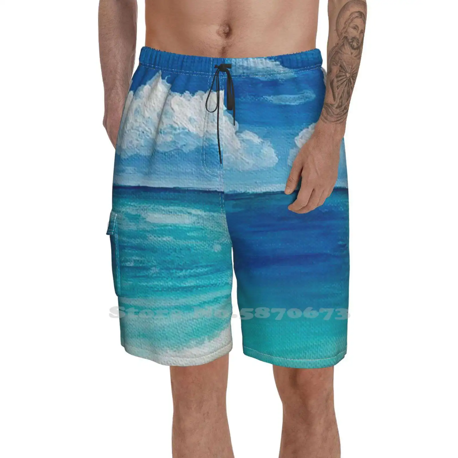 Летняя футболка мужские летние короткие брюки пляжные шорты модные блузки топы