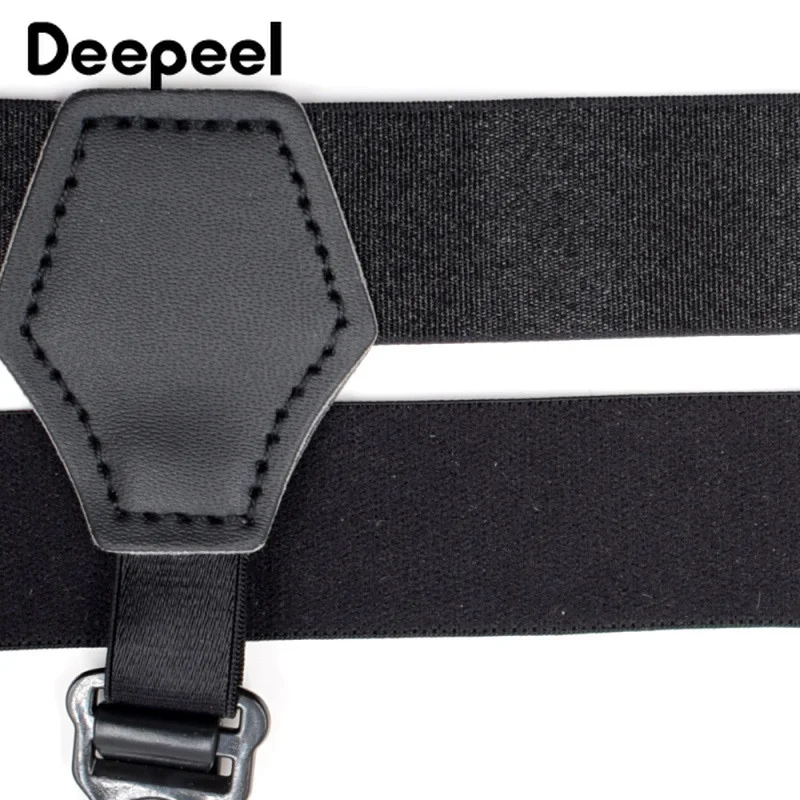 Deepeel 1/2 пары 2 5 см нейлон Для мужчин брюки больших размеров клип подтяжки с