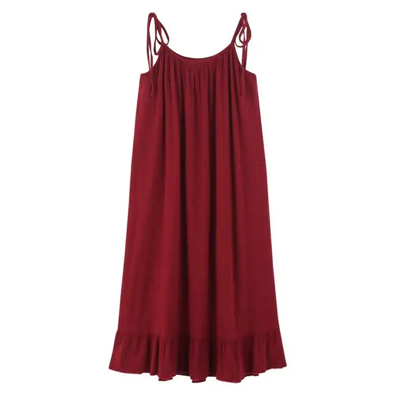 

Solid Nightgown Summer Dress Night Dress Sleepwear Ladies Ladies Camisole Nightie Homewear Nightwear