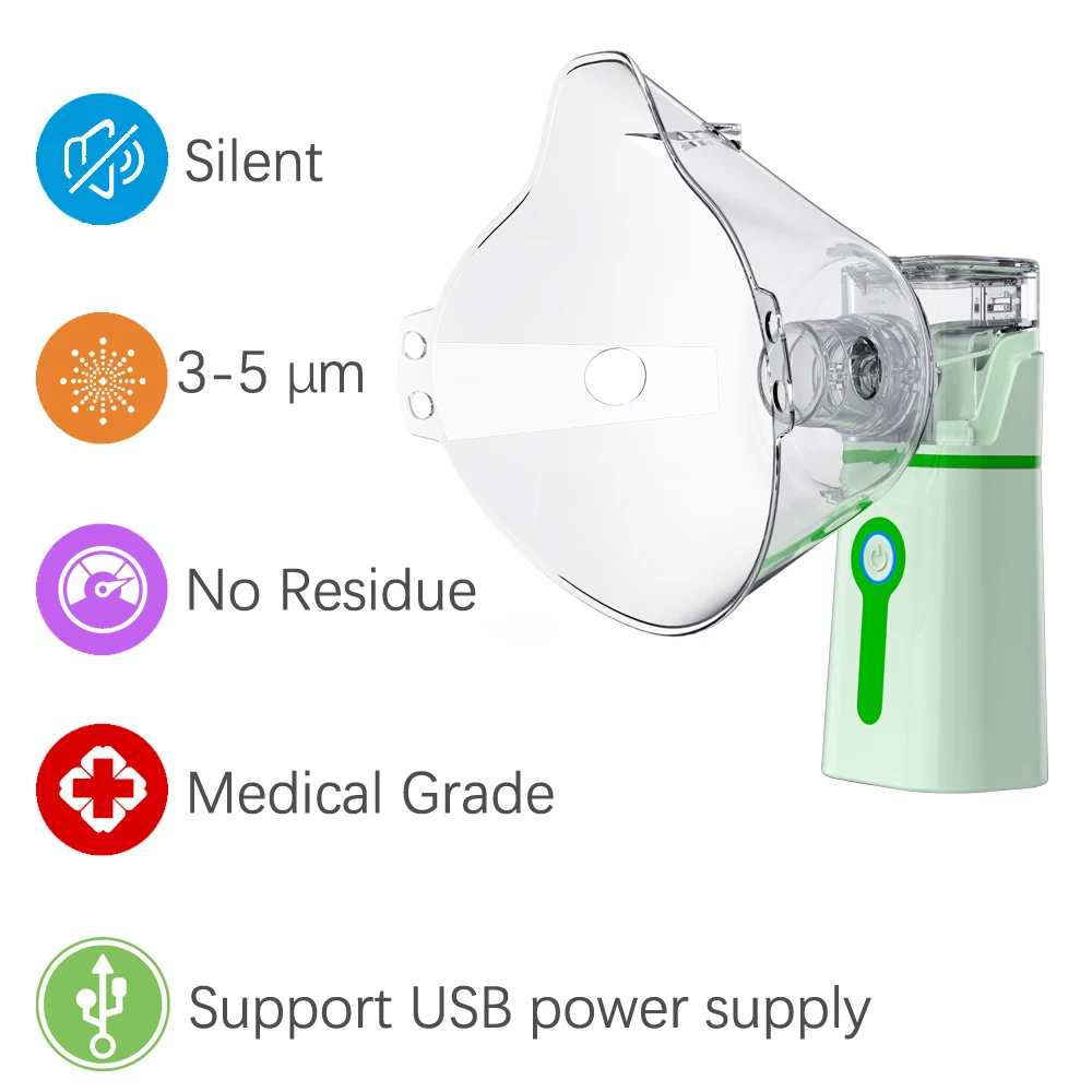 Мини распылитель 3мкм портативный бесшумный ручной ингалятор ультразвуковой