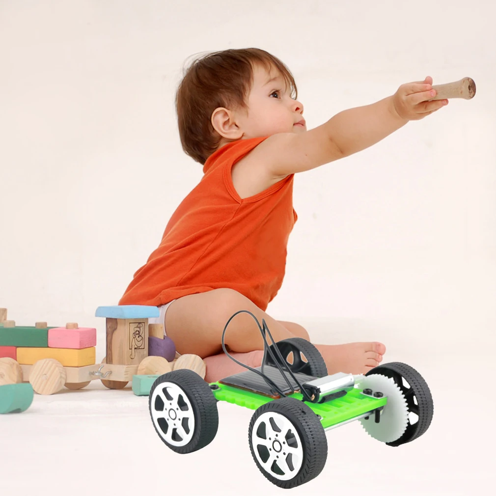 Mini Science Experiment Solar Car Toys for Children DIY Assembled Energy Powered Toy Robot Kit Set Educational | Дом и сад