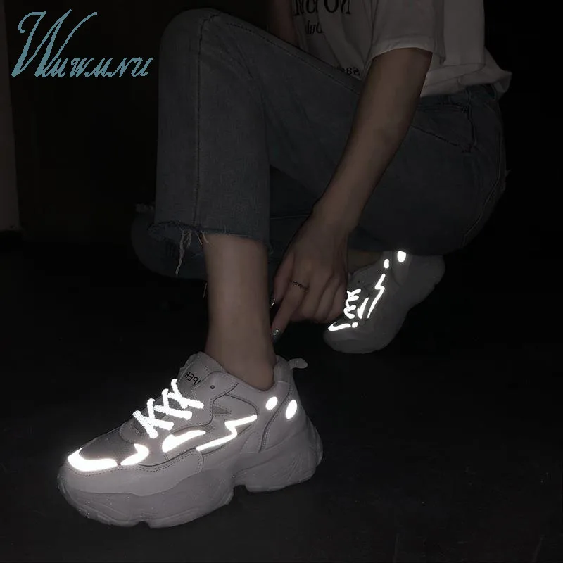 

Женские кроссовки Ulzzang, теплые сетчатые, из толстого плюша, со шнуровкой, на толстой подошве, для тенниса, для зимы, черные, белые