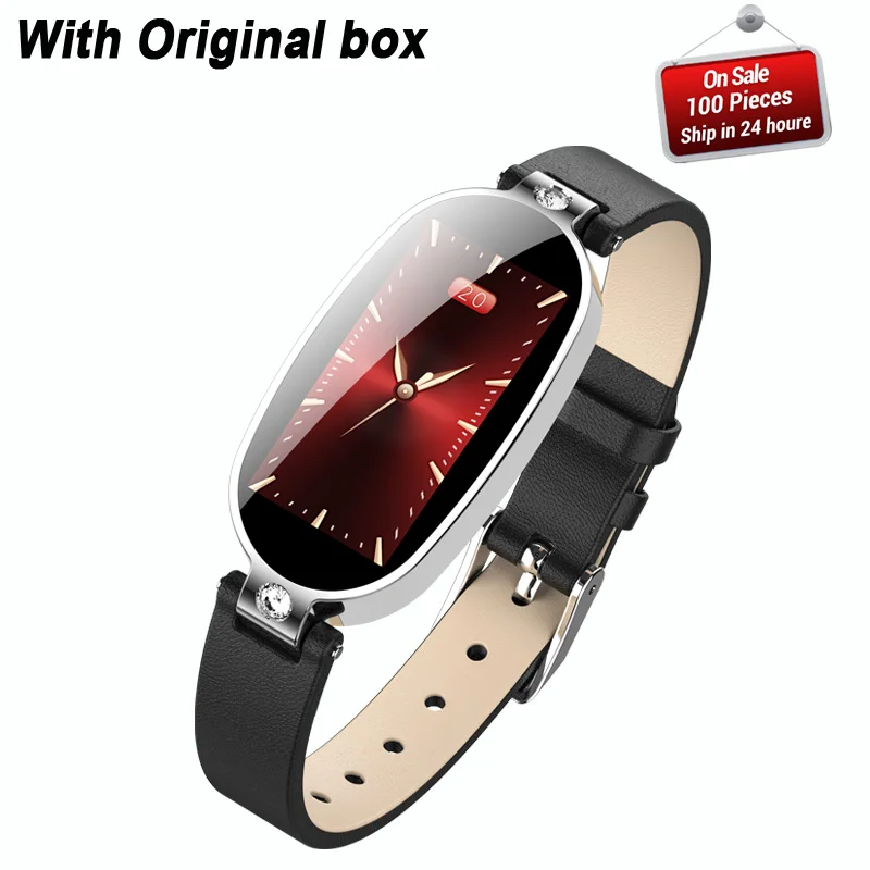 Black silver Female Smart Bracelet Fitness Tracker PPG ECG Blood Pressure Call Reminder B79 Color Screen Health Waterproof Bluetooth Watch - Цвет: Black silver