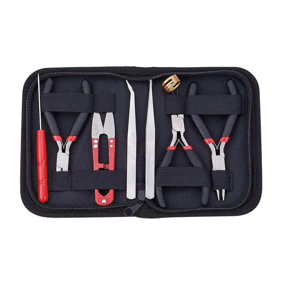 

8pcs Jewelry Making Supplies Kit with Jewelry Plies Scissor Beading Tool Kit For Jewelry Making DIY Tools Package Beaders