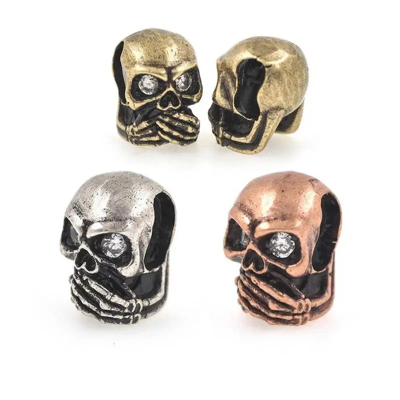 Волшебная рыбка античный череп бисер для паракордового браслета металлический