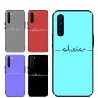 Чехол для Oneplus 8 9 Pro 8T Nord 9R с именем на заказ, чехол черного и белого цвета для OPPO Realme GT Neo C3 C11 C21 Q3 6 7 8 Pro