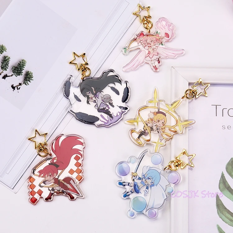 Аниме брелок Puella Magi Madoka Magica Akemi Homura Tomoe Mami Sakura Kyouko Косплей кулон очаровательные