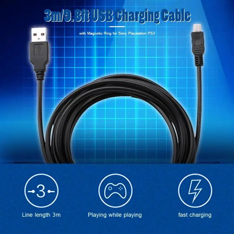 USB кабель для зарядки с магнитным кольцом 3 м/9 8 Фута|Кабели| |