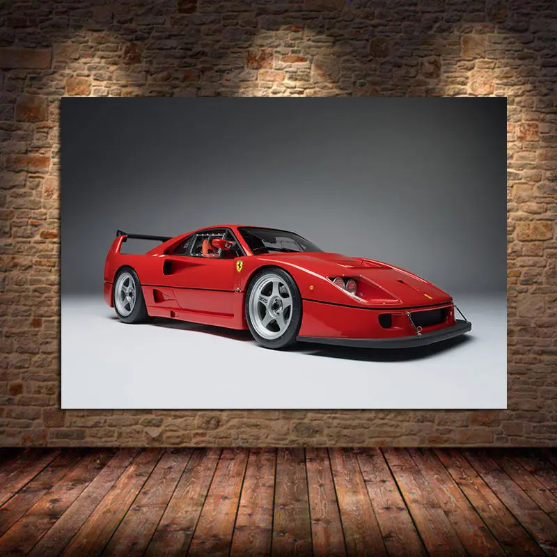 Картины для домашнего декора Ferraris F40 красная спортивная машина суперкар картина