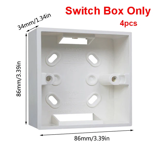 Switch box only 4pcs Xiao mi Aqara настенный выключатель Умный ZigBee Zero Line Fire Wire светильник с дистанционным управлением беспроводной ключ настенный выключатель без нейтрального mi Home - Цвет: Switch box only 4pcs