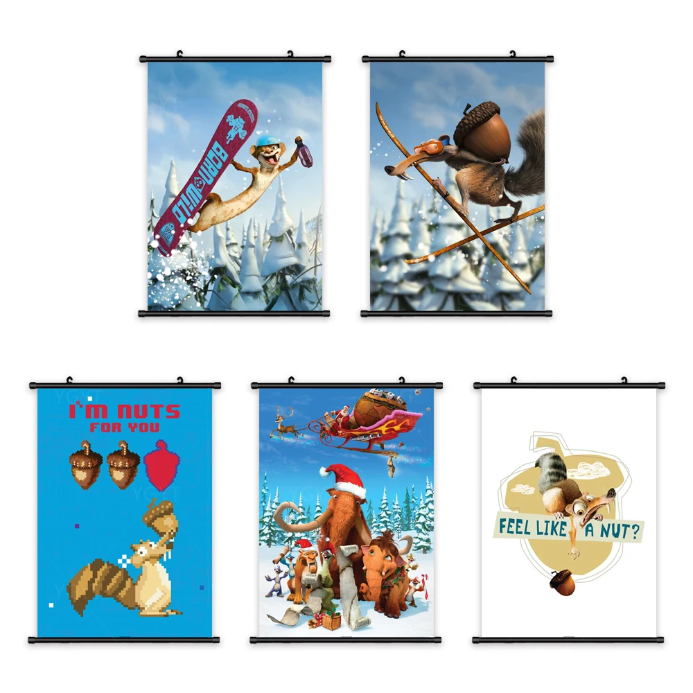 

Disney Canvas Home Decoration Ice Age Wall Artwork Adventure Painting Plastic Movie Hanging Scrolls Print Modern Picture Poster