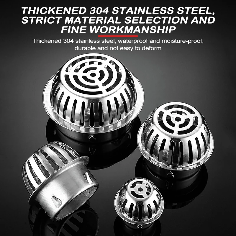 

Gutter Guard Strainer Stainless Steel Sink Anti-clogging Debris Stopper Fittings Roof Drain Pipe Drain Filter For Leaves Drain