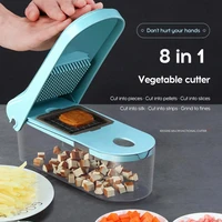 8 in 1 kitchen multi function vegetables fruits cutter slicer potatoes cucumber dicer multi purpose tools