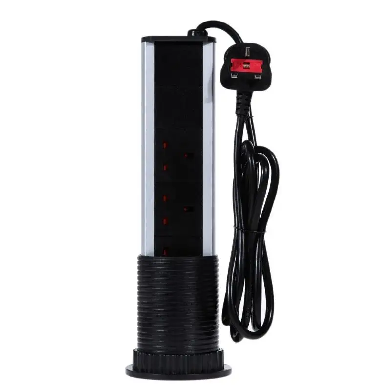 Выдвижная электрическая розетка с 3 розетками 2 USB кухонная настольная |