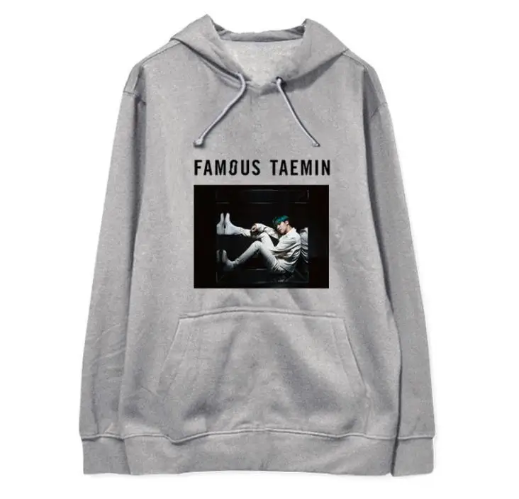SHinee альбом известный taemin же фото пуловер с рисунком толстовки унисекс kpop флис/Тонкий Свободный свитшот