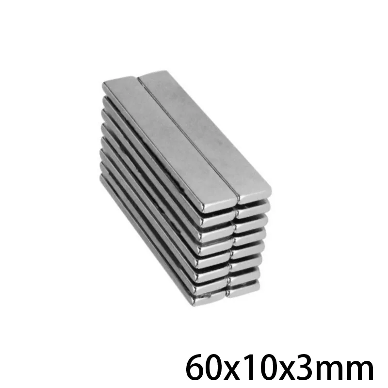2 ~ 50 шт 60x10x3 квадрат лист магнит 60 мм * 10 мощные полосы магниты сильные неодимовые