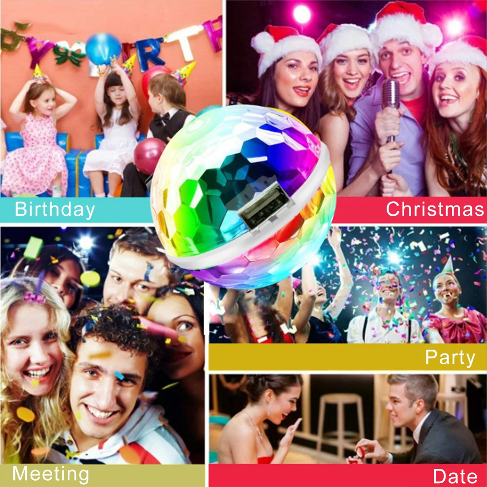 Новинка миниатсветильник рный Волшебный шар освещение для салона автомобиля USB