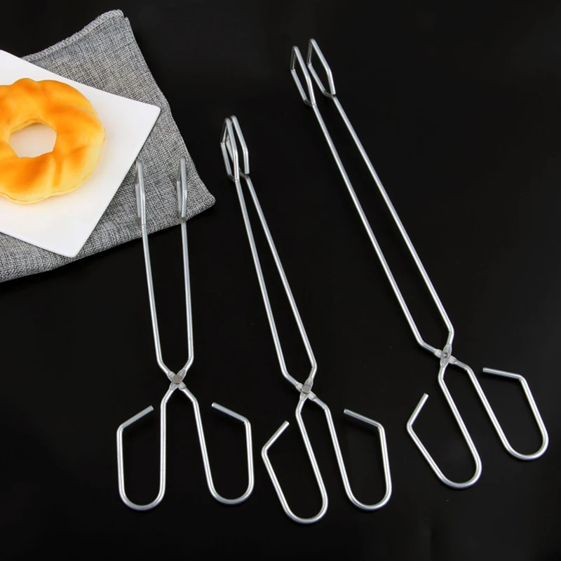 1 шт. щипцы для барбекю гриля зажим из нержавеющей стали пиццы инструмент