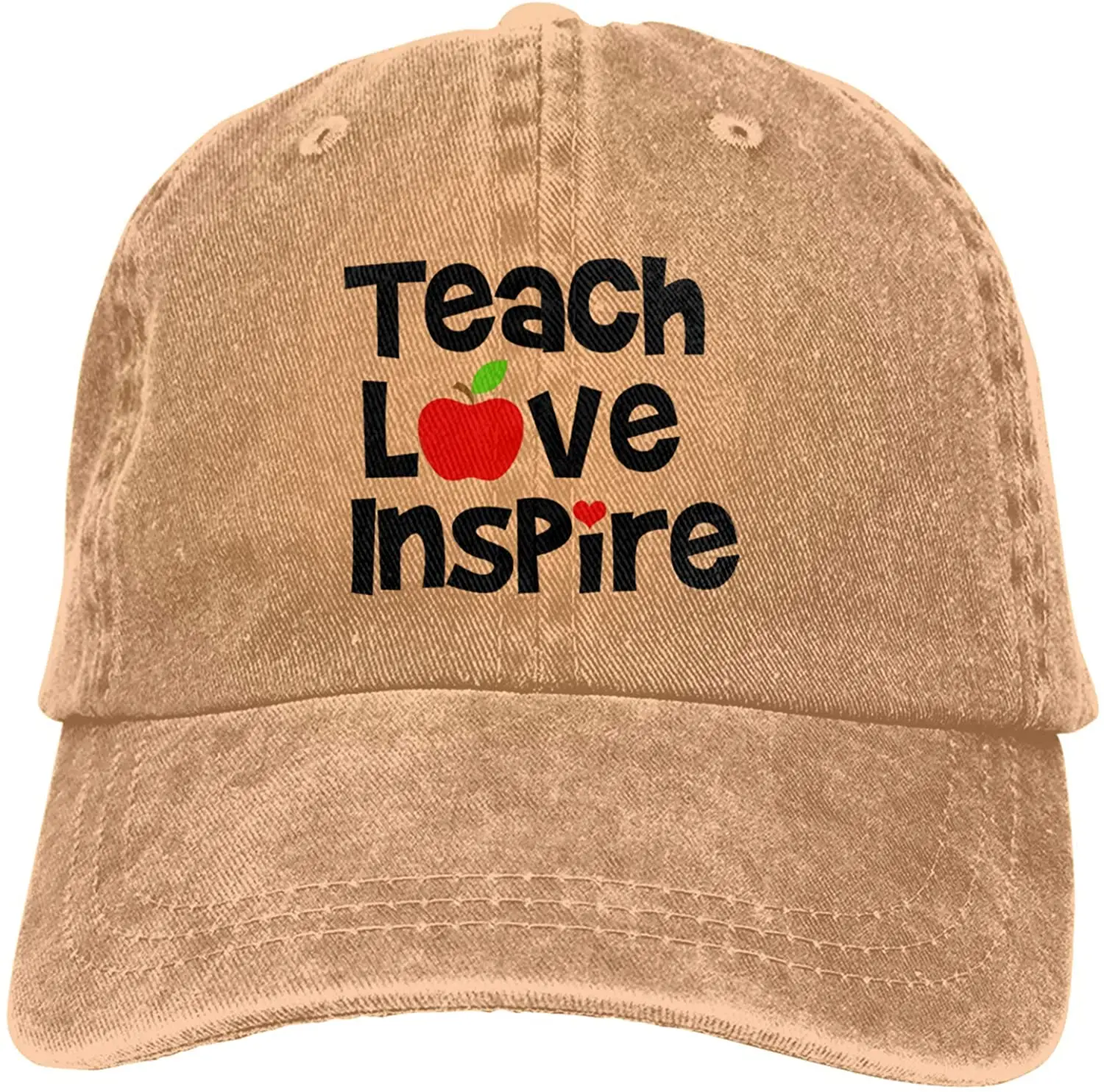 

Teach Love Inspire Denim Dad Hat Cotton Classic Baseball Cap Jeans Casquette Adjustable Trucker Caps