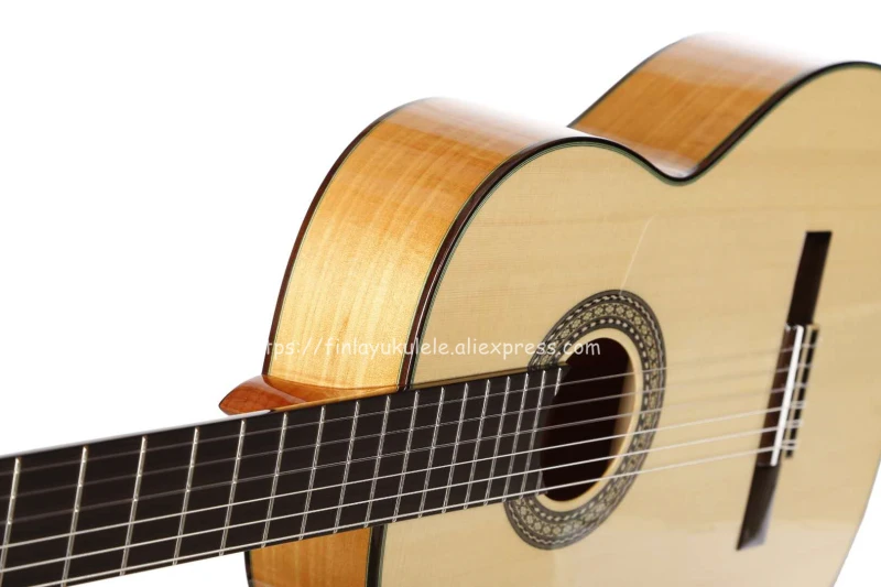 Акустическая Flamenco гитара ручной работы 39 дюймов с твердым еловым