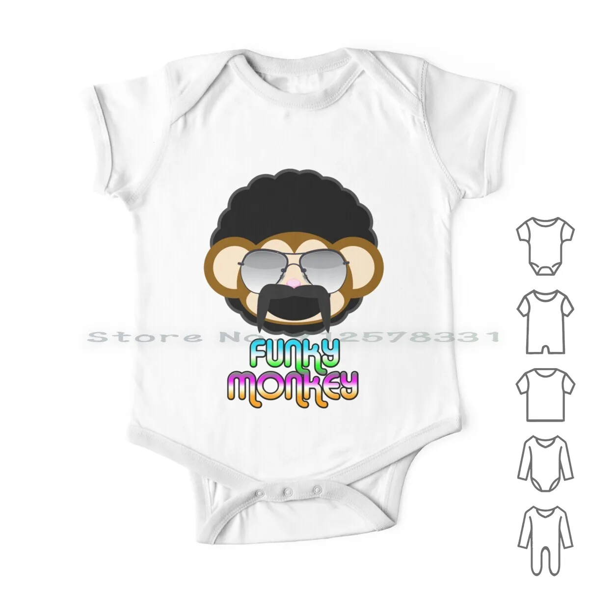 

Funky Monkey Newborn Baby Clothes Rompers Cotton Jumpsuits Monkey Funky Fly Bad Funny Humor Humour Cute Happy Smile Infant Long