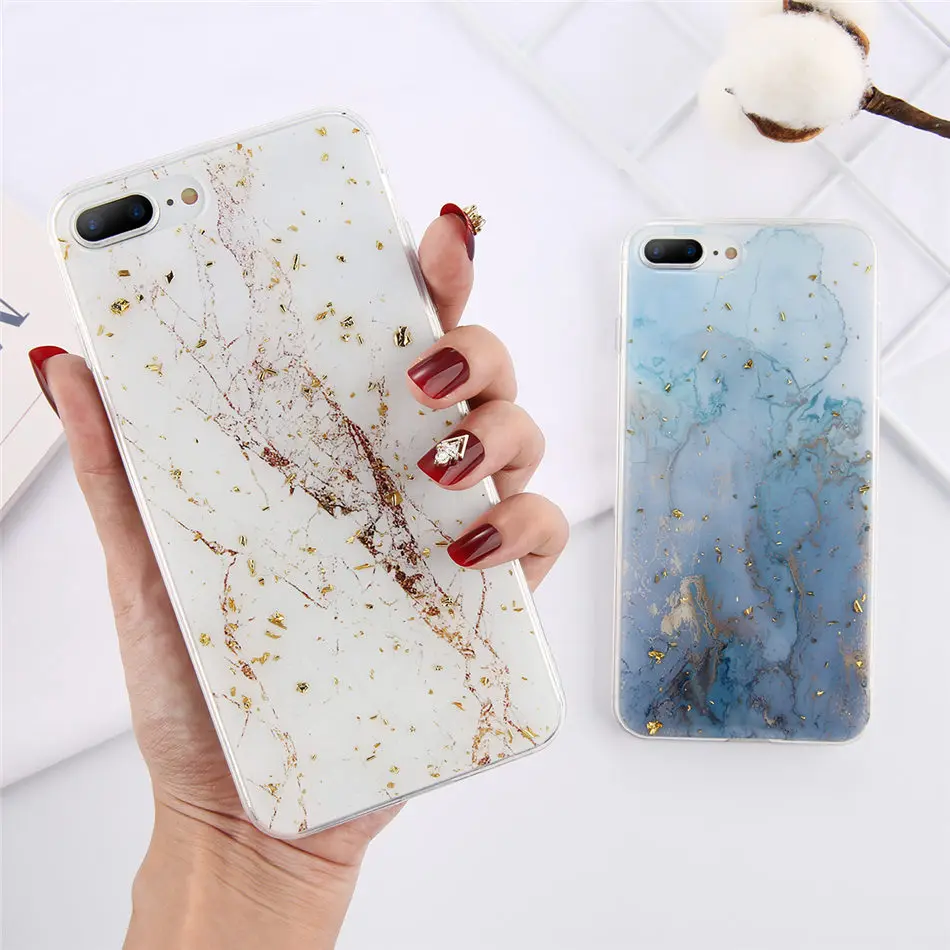 Lovebay Золотая фольга Bling marble для iPhone 11 Pro Max X XS Max XR чехол для телефона мягкий ТПУ чехол для iPhone 7 8 6 6s Plus блестящий чехол