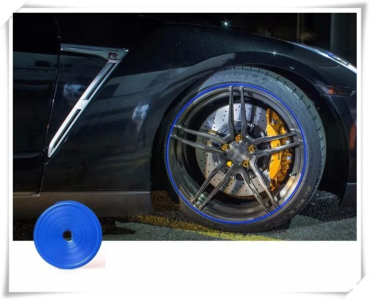 

8m Car Styling Tire Tyre Rim Care Protect Hub Wheel Sticker Strip For Volkswagen vw Jetta MK6 Tiguan POLO Passat B5 B6 Golf Bora
