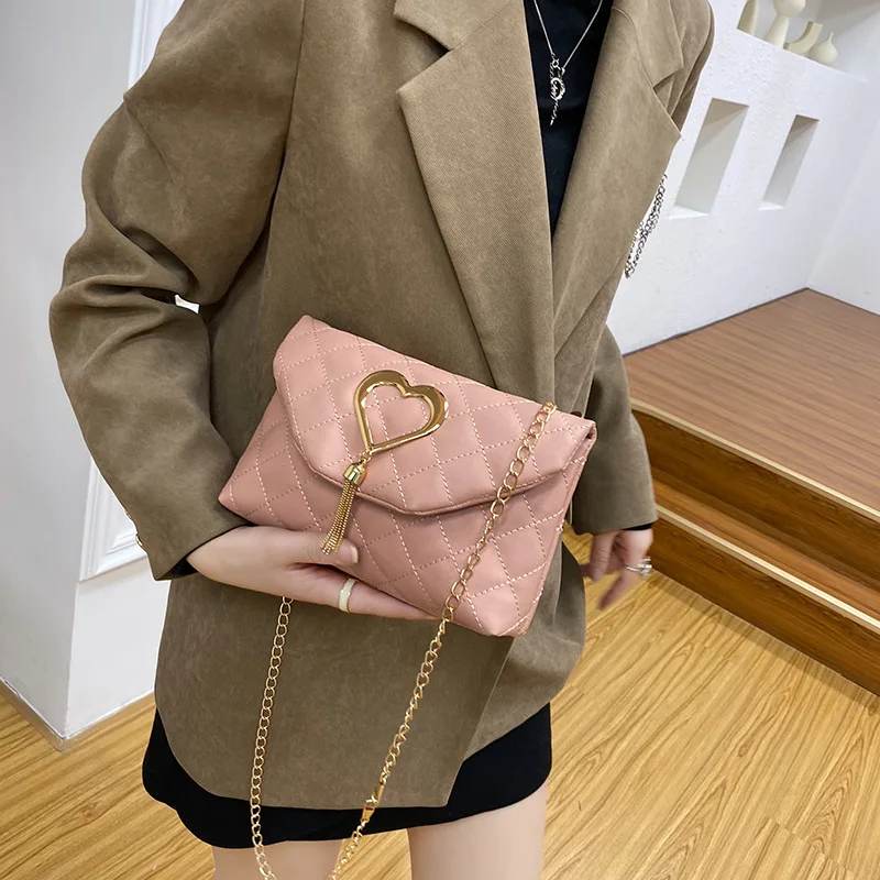 

Ladies Fashion Chain Underarm Messenger Shoulder Bag Shopping Travel Tassel Pendant Mobile Phone Cosmetic Messenger Bag