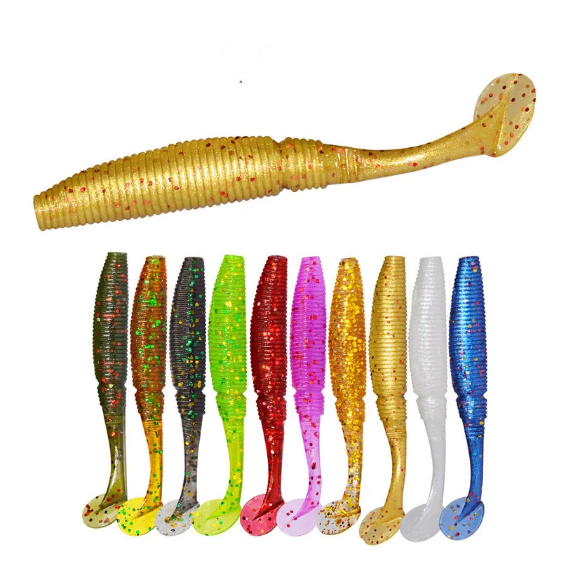 Мягкая рыболовная приманка Ufishing T Tail 15 шт./лот 5 см 1 г ПВХ 2020|Наживки для рыбной