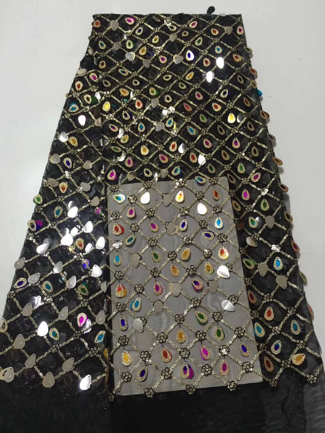 Высокое качество кружевная ткань в африканском стиле золотого цвета красивая