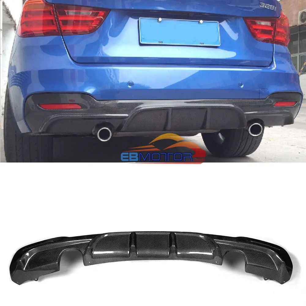 P Стиль 3k настоящее карбоновое волокно задний диффузор для BMW 3 серии F34 GT M Sport Mtech