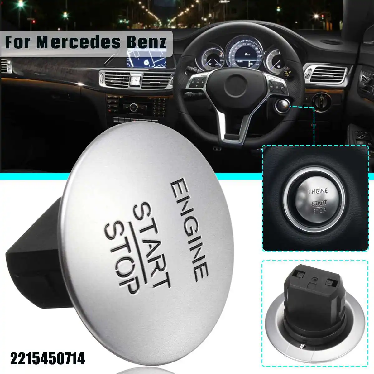 Кнопка запуска зажигания для Mercedes Benz CL550 ML350 CLS350 2215450714|Переключатели и рычаги