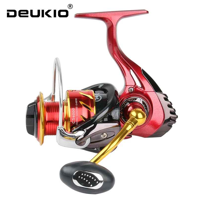 

DEUKIO Fishing Reels Aluminium Spool Spinning Wheel Metal CNC Rocker Arm Drag Fishing Equipment High Quality Reel Fishing Tackle