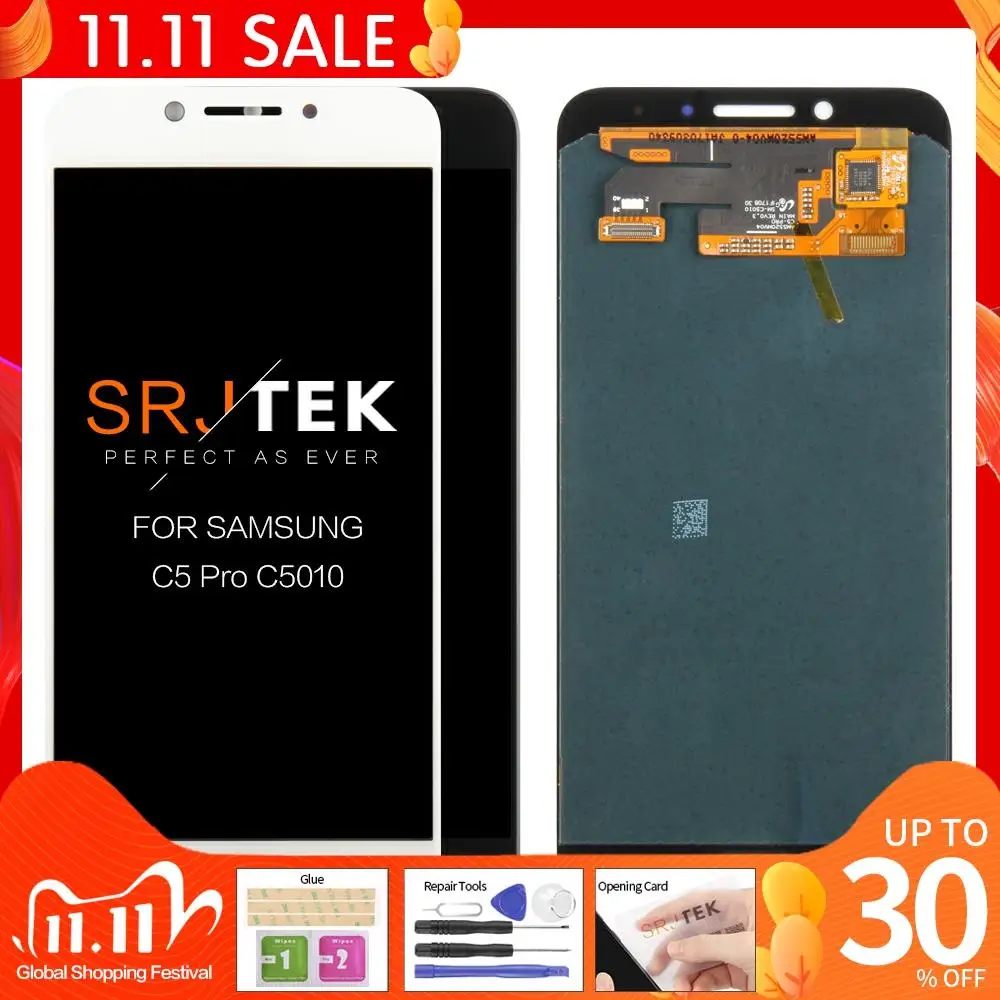 

OLED/AMOLED For Samsung Galaxy C5 Pro C5010 LCD Display Touch Screen Digitizer Sensor Glass Assembly 5.2" For C5 Pro Replaces