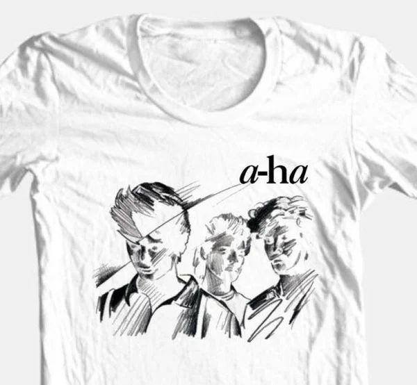 

A-ha T-shirt Retro 80's Alternative New Wave Cotton White Tee