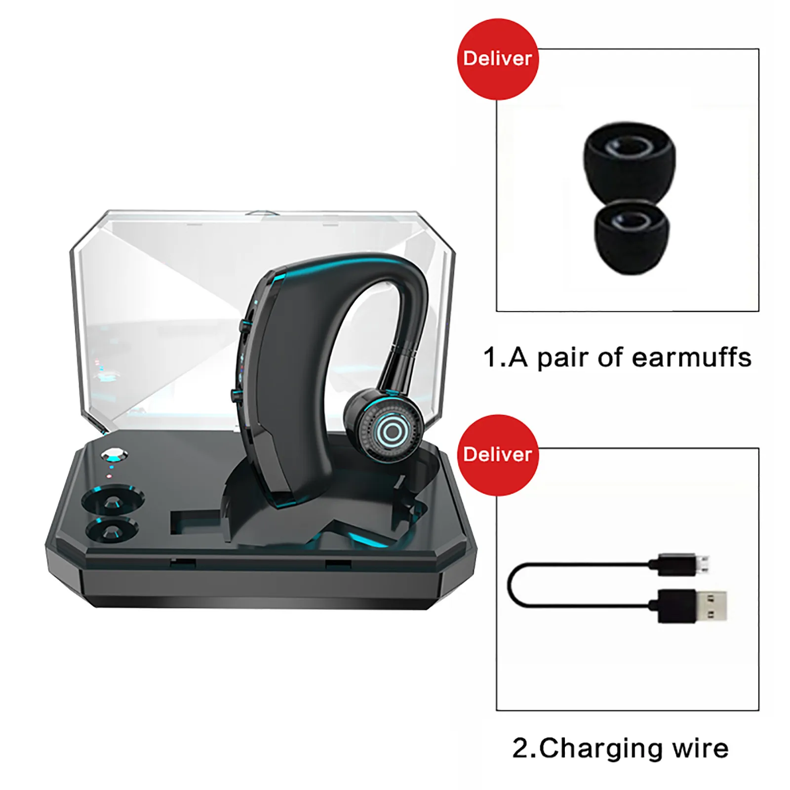 

Wireless True Twins Bluetooth Stereo Headset In-Ear Earphones HD MIC