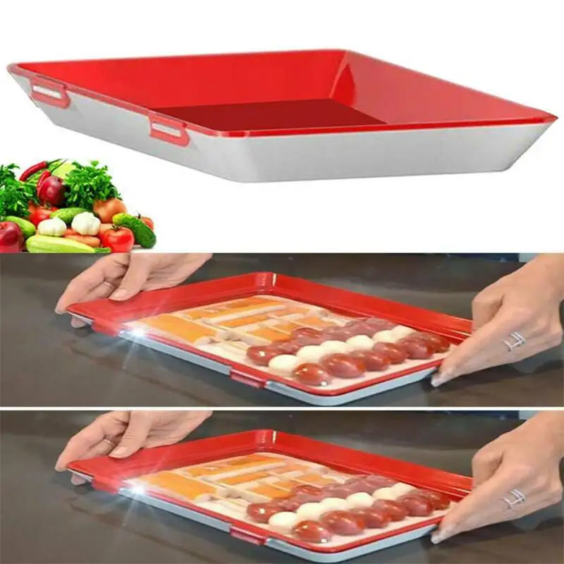 

Creative Food Preservation Refrigerator Tray Vacuum Healthy Kitchen Tools Storage Container Set Keeping Fresh Spacer Tray