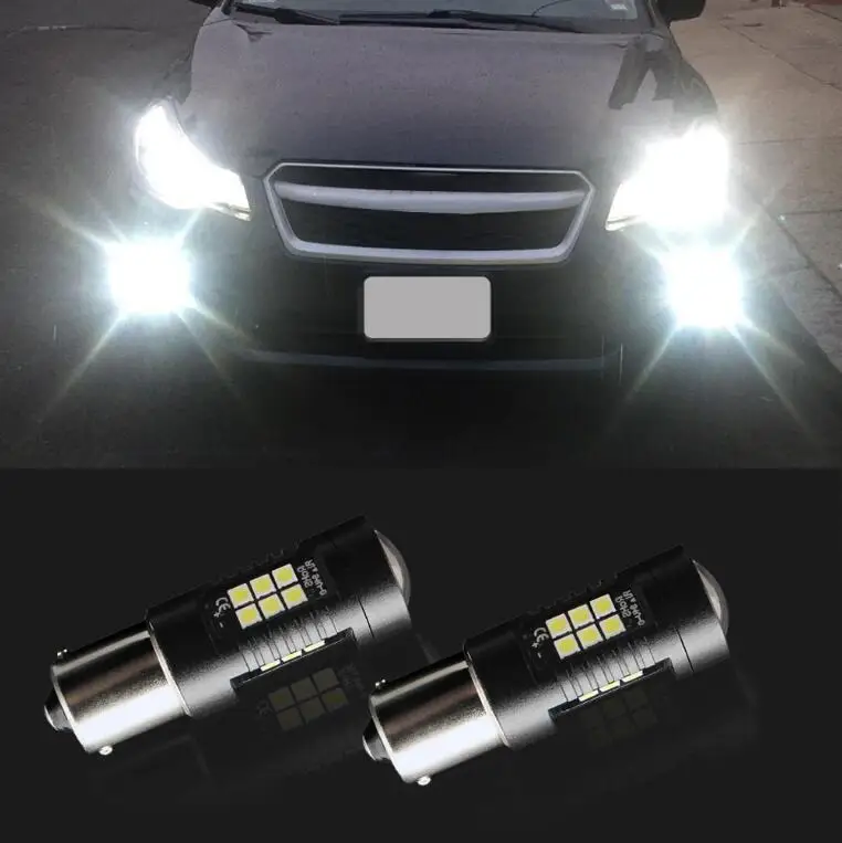 Светодиодсветодиодный Лампы BA15S P21W 1156 2 шт. для автомобилей Ford Fiesta Focus Ecosport Kuga Escape |
