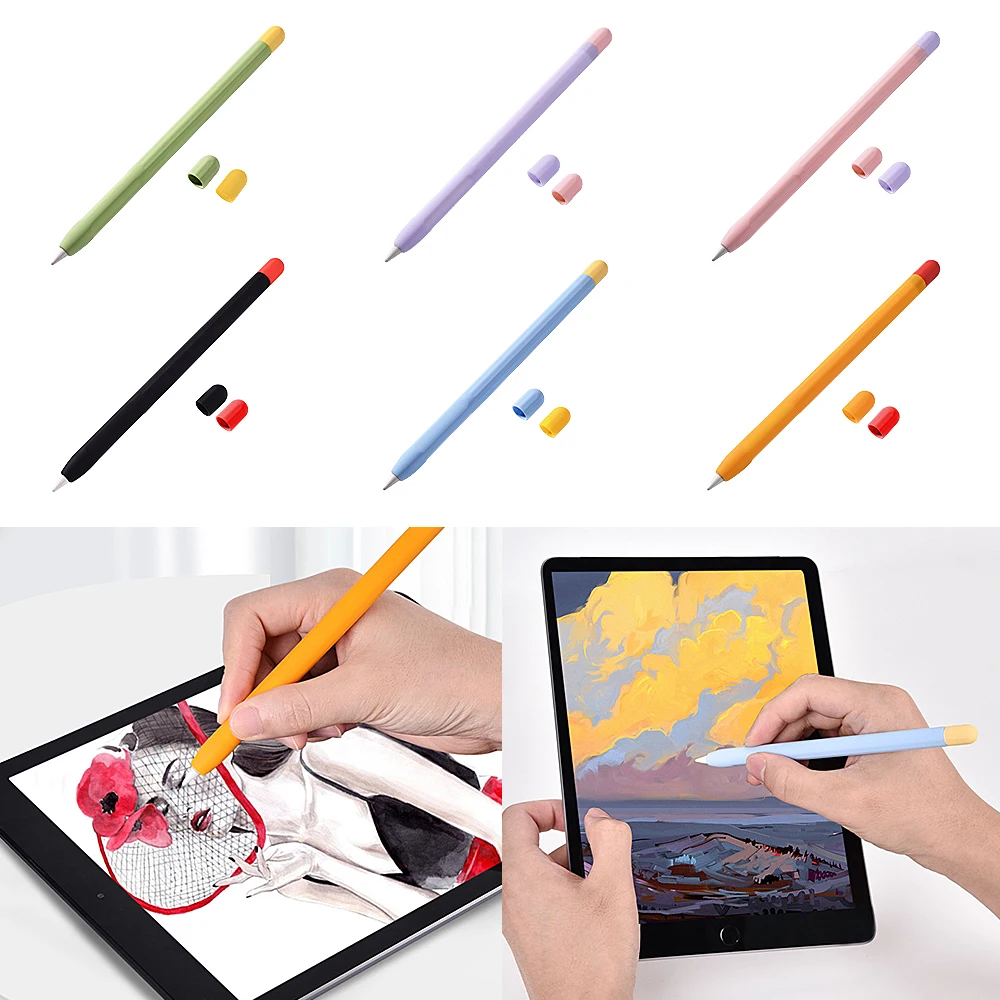 

For Apple Pencil 2 1 Case Tablet Touch Stylus Pen Protective Pouch Portable Soft Silicone Anti Lost Case For Pencil 12 Protector